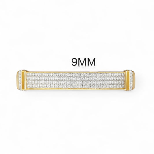Luminous Grace Wide Diamond Cuff Bracelet