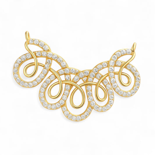 Designer Yellow Gold Diamond Pendant