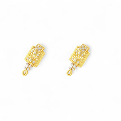 Statement Geometric Diamond Pendant Set