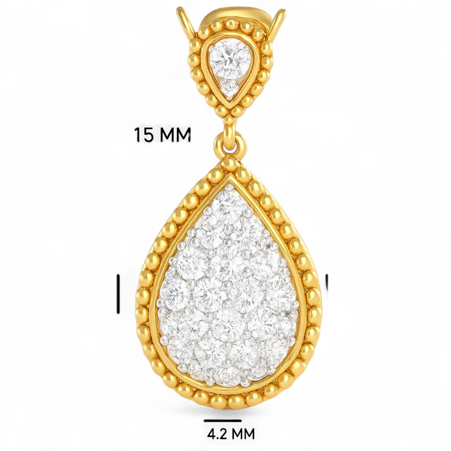 Classic Pear Diamond Cluster Pendant in Gold