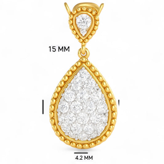 Classic Pear Diamond Cluster Pendant in Gold