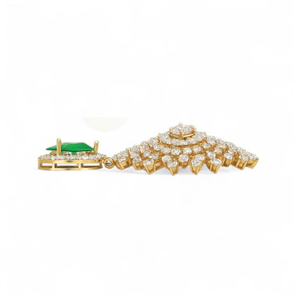 Grand Emerald Drop Diamond Pendant