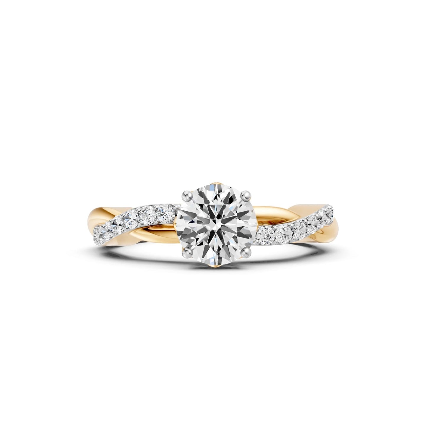 Twisted Shank Solitaire Ring