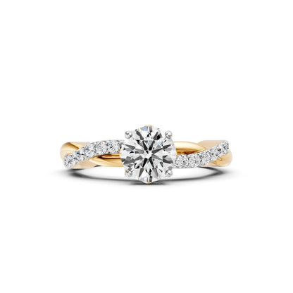 Twisted Shank Solitaire Ring