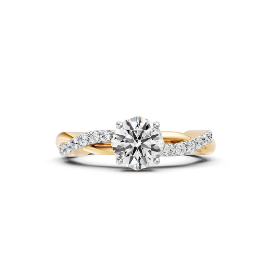 Twisted Shank Solitaire Ring