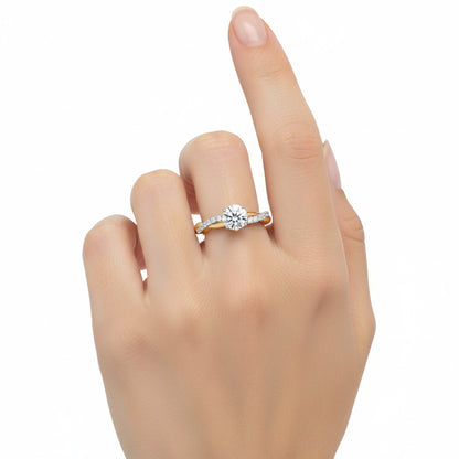 Twisted Shank Solitaire Ring