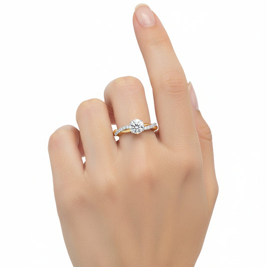 Twisted Shank Solitaire Ring