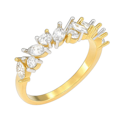 Marquise Cluster Diamond Band Ring