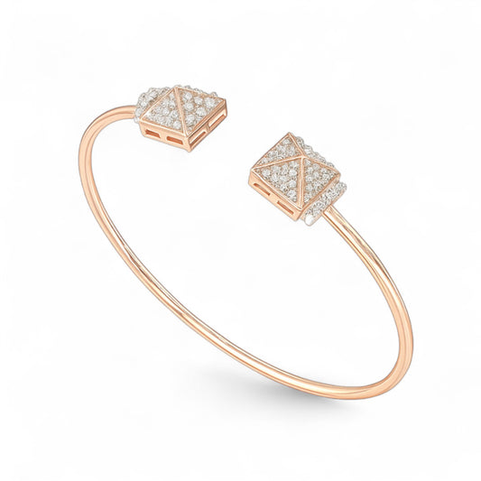 Diamond Pyramid Open Cuff Kadaa Bracelet
