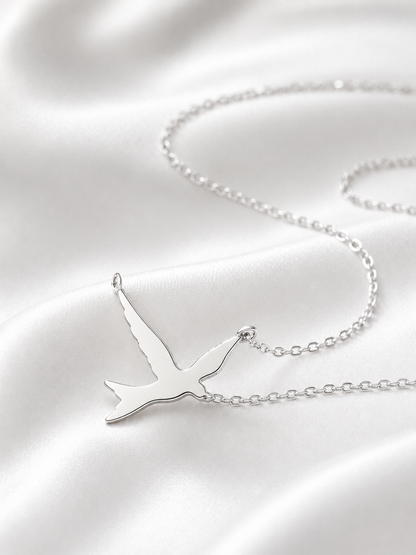 Flying Bird Signify Free Soul Gold Pendant
