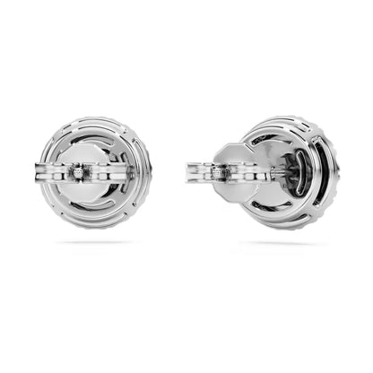 Stylish Halo Round Diamond Stud Earrings