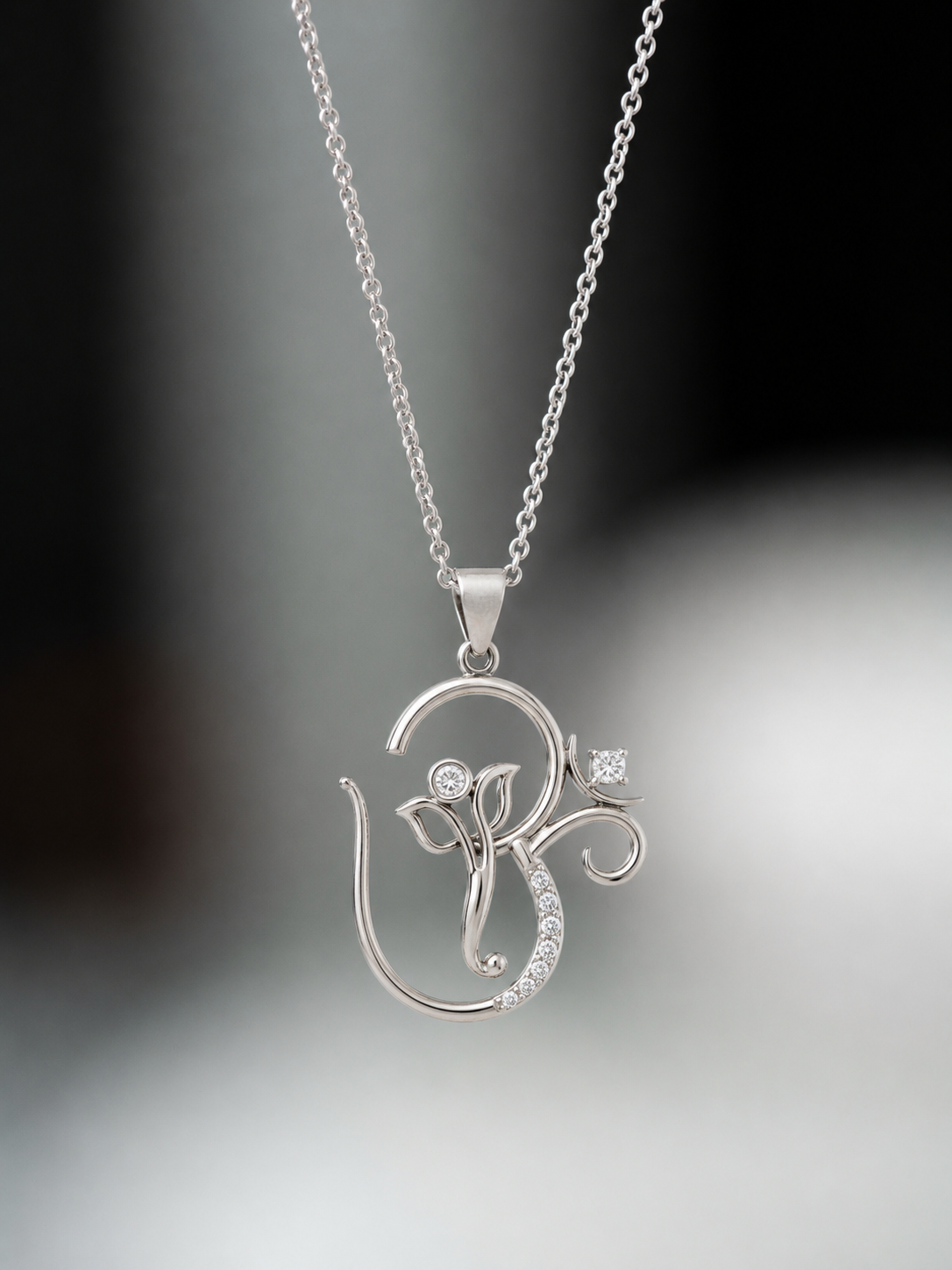 Ganesha OM Diamond Pendant