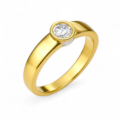 Bezel Solitaire Ring