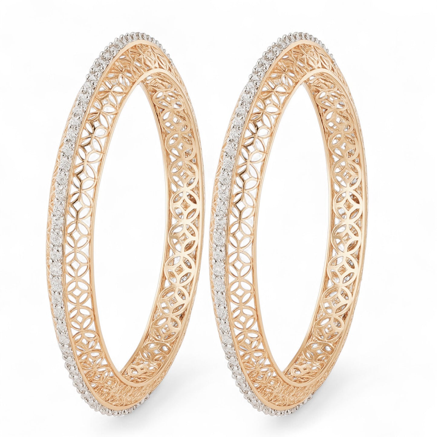 Regal Circle Filigree Diamond Bangle