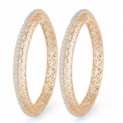 Regal Circle Filigree Diamond Bangle