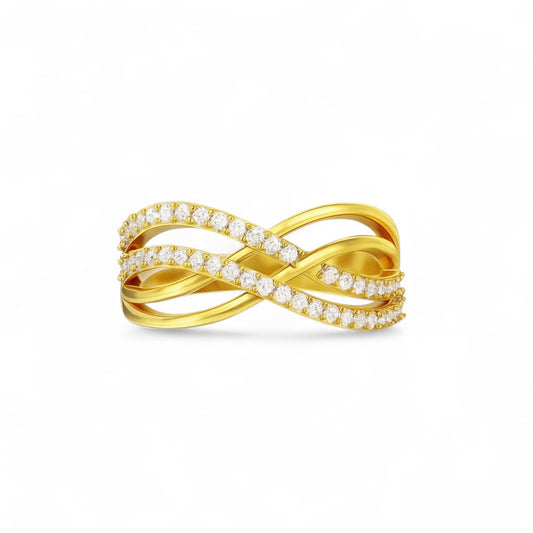 Infinity Diamond Crossover Ring