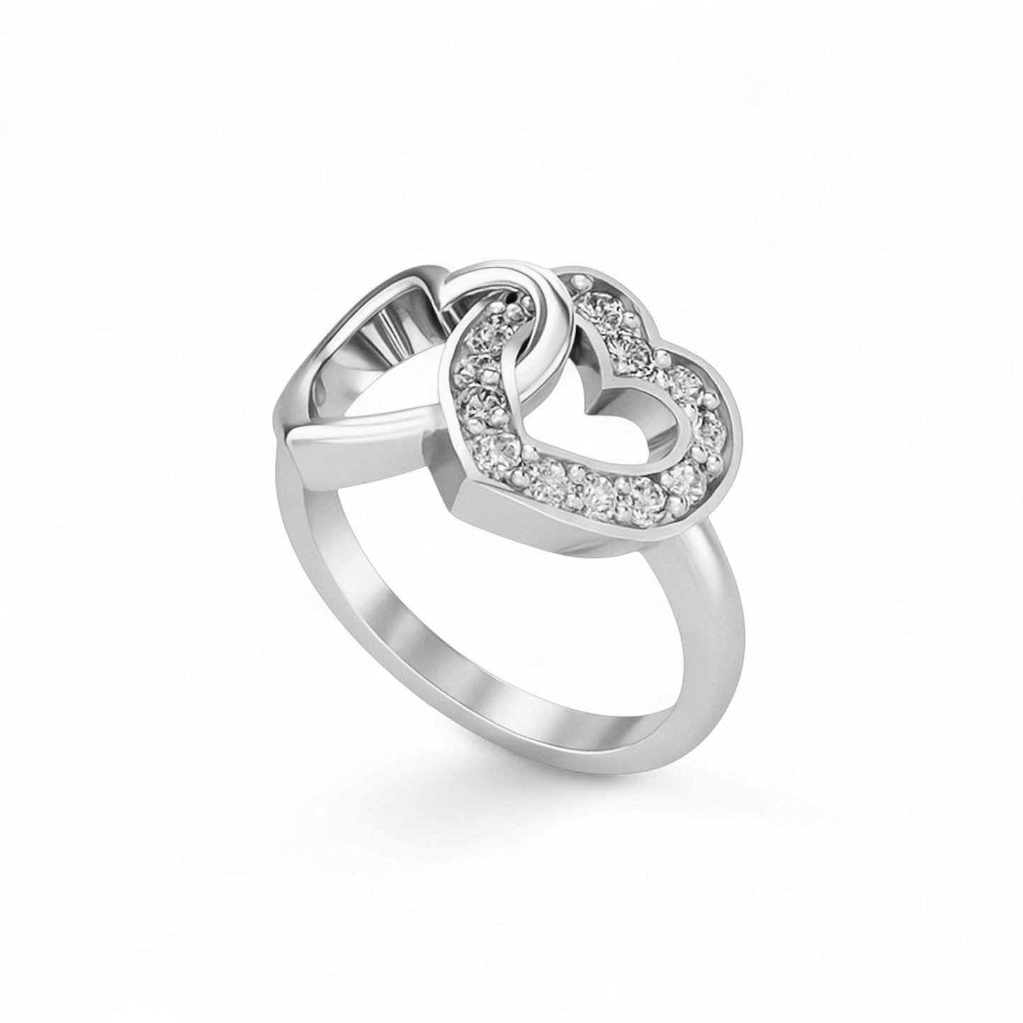 Twin Heart Diamond Ring