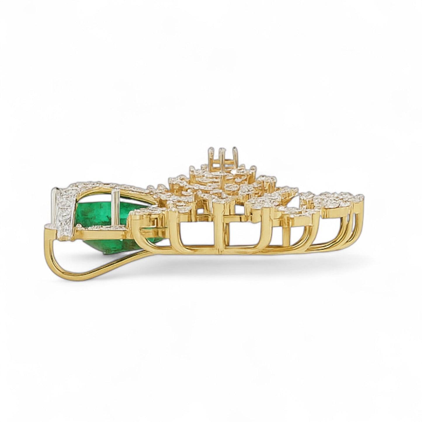 Majestic Emerald and Diamond Designer Pendant