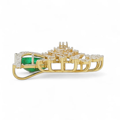 Majestic Emerald and Diamond Designer Pendant