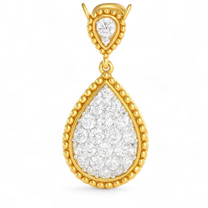 Classic Pear Diamond Cluster Pendant in Gold