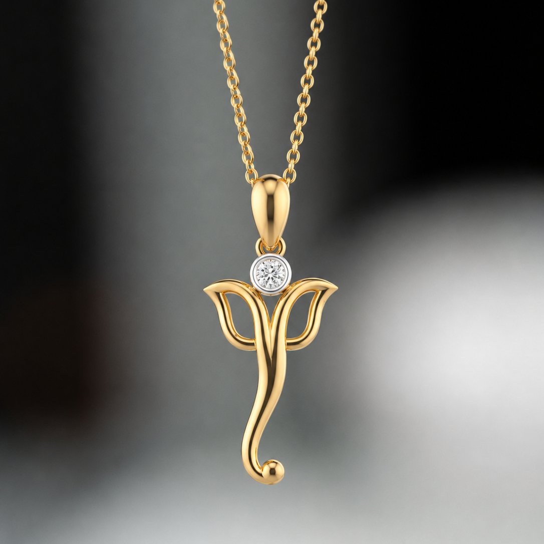 Charming Ganesha Diamond Pendant