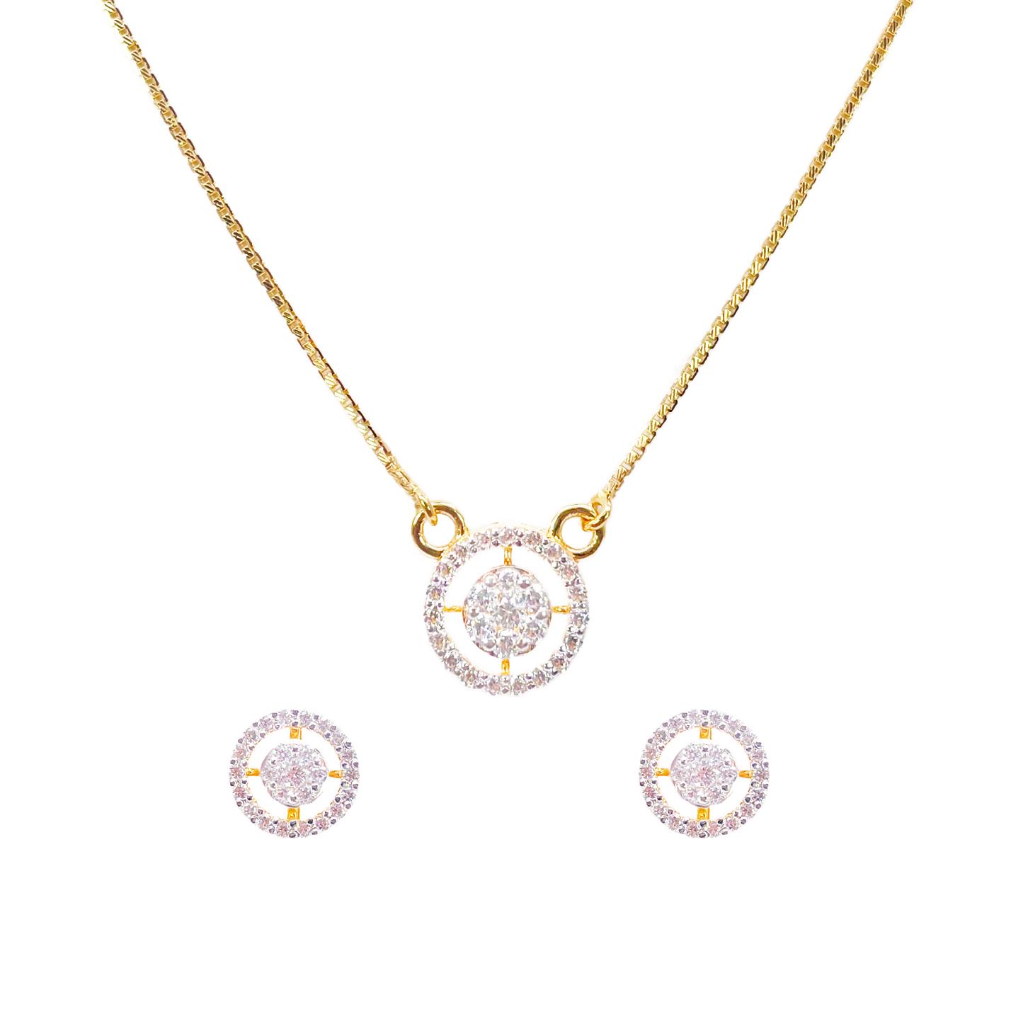 Round Halo Cluster Diamond Pendant