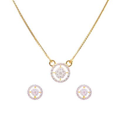 Round Halo Cluster Diamond Pendant