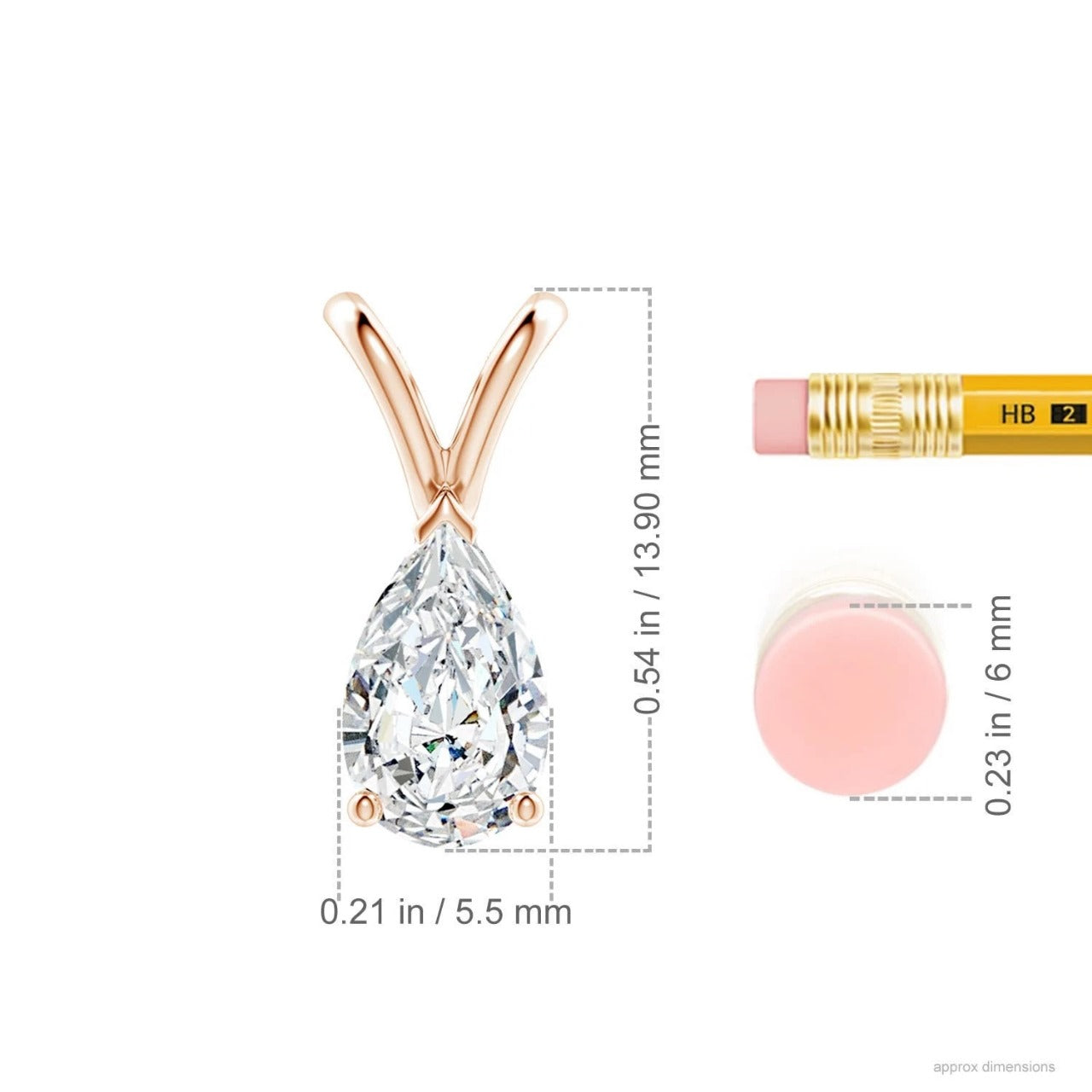 Pear Solitaire Pendant