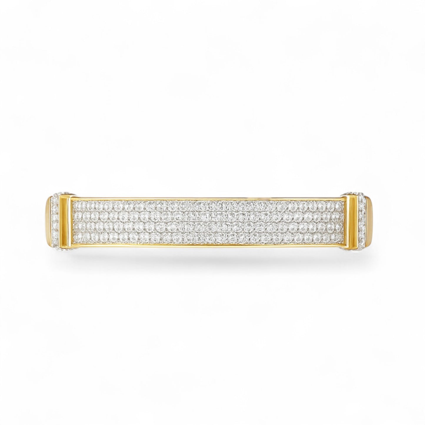 Luminous Grace Wide Diamond Cuff Bracelet