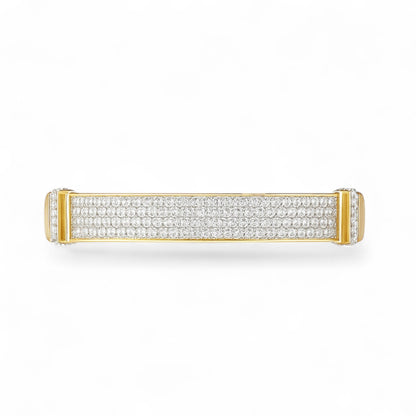 Luminous Grace Wide Diamond Cuff Bracelet