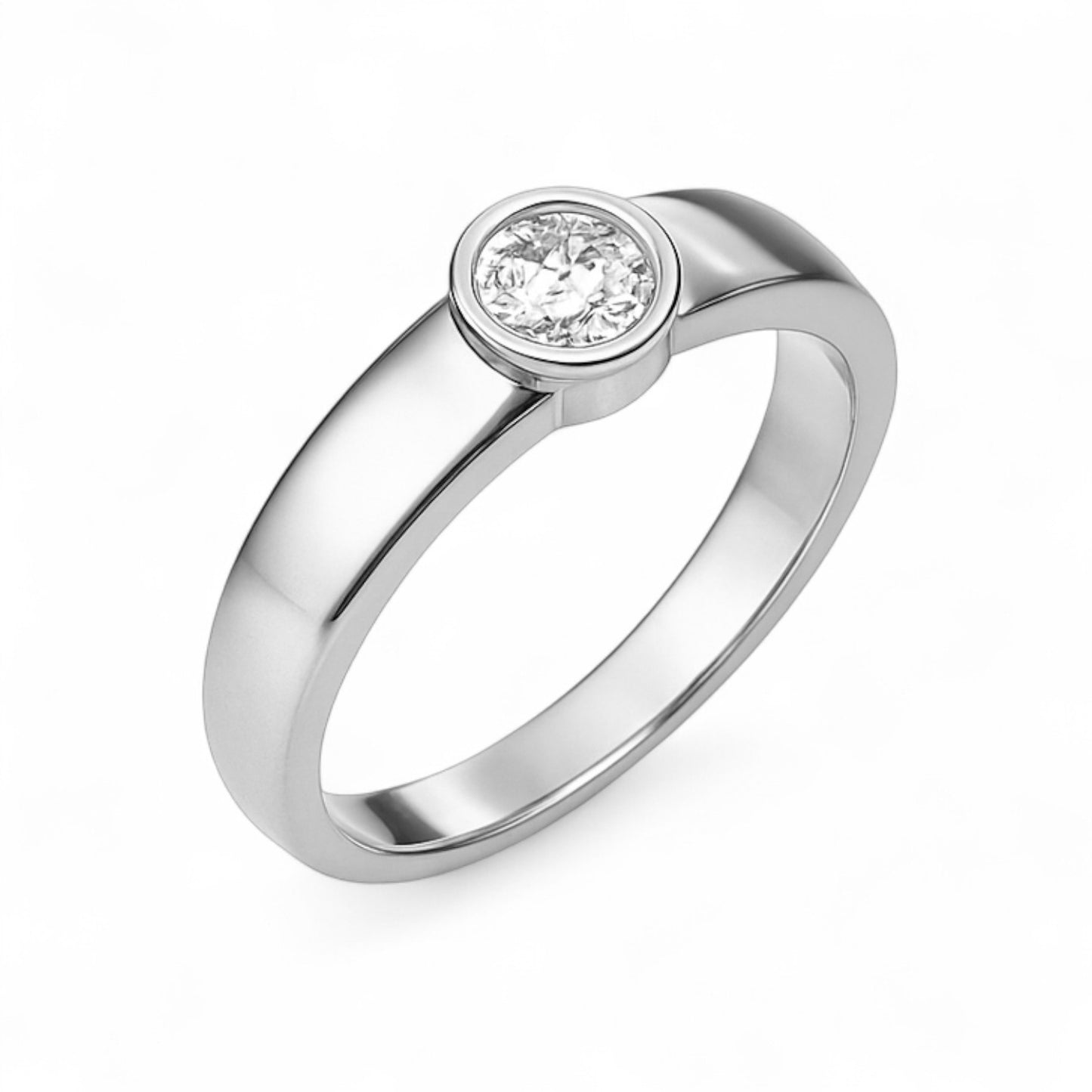 Bezel Solitaire Ring