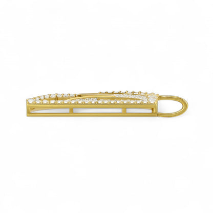 Modern Geometric Diamond Frame Pendant