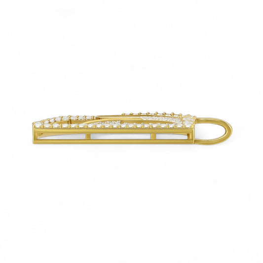 Modern Geometric Diamond Frame Pendant