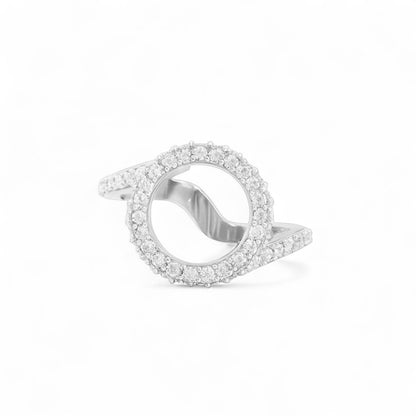 Spiral Halo Statement Ring