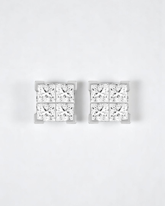 Diamond Matrix Stud Earrings