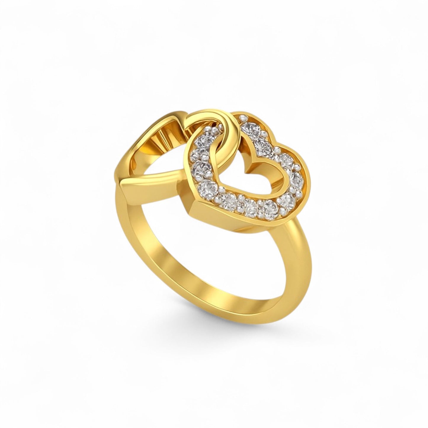 Twin Heart Diamond Ring