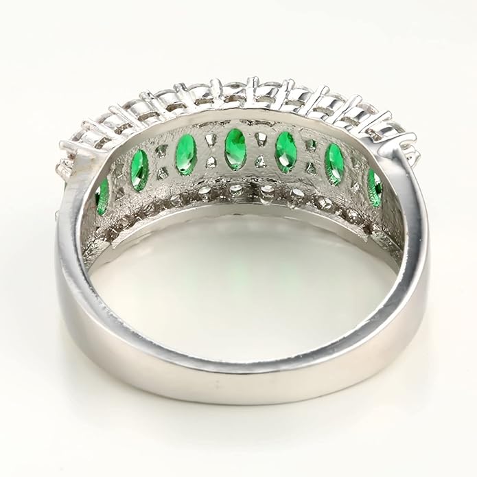 Emerald Cut and Diamond Statement Ring