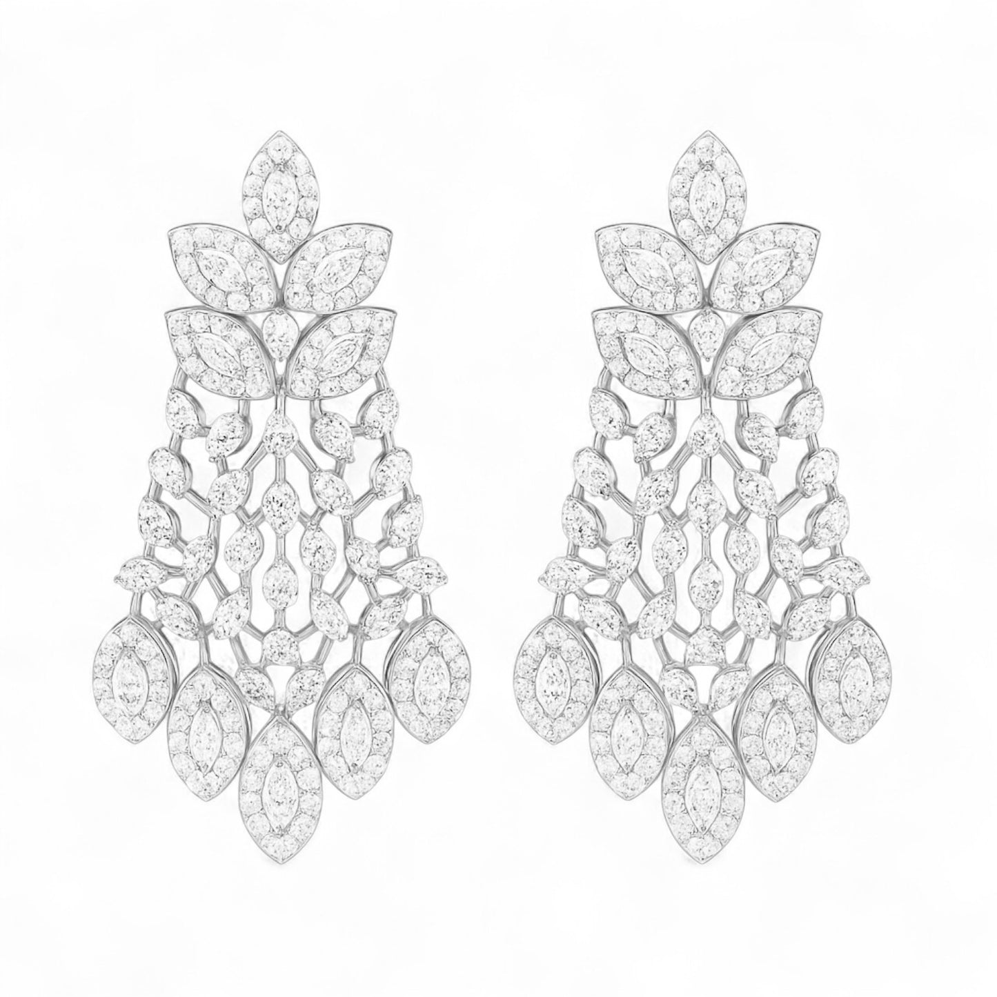 Luxury Gold Designer Diamond Drop Earrings for Women