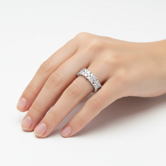 Petal Burst Diamond Ring