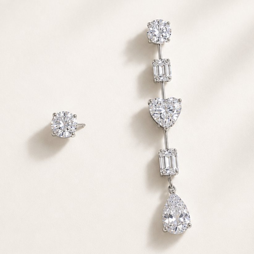 Radiant Diamonds Drop Earring