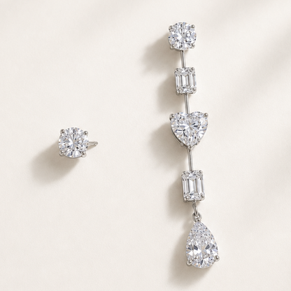Radiant Diamonds Drop Earring