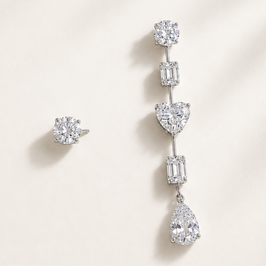 Radiant Diamonds Drop Earring