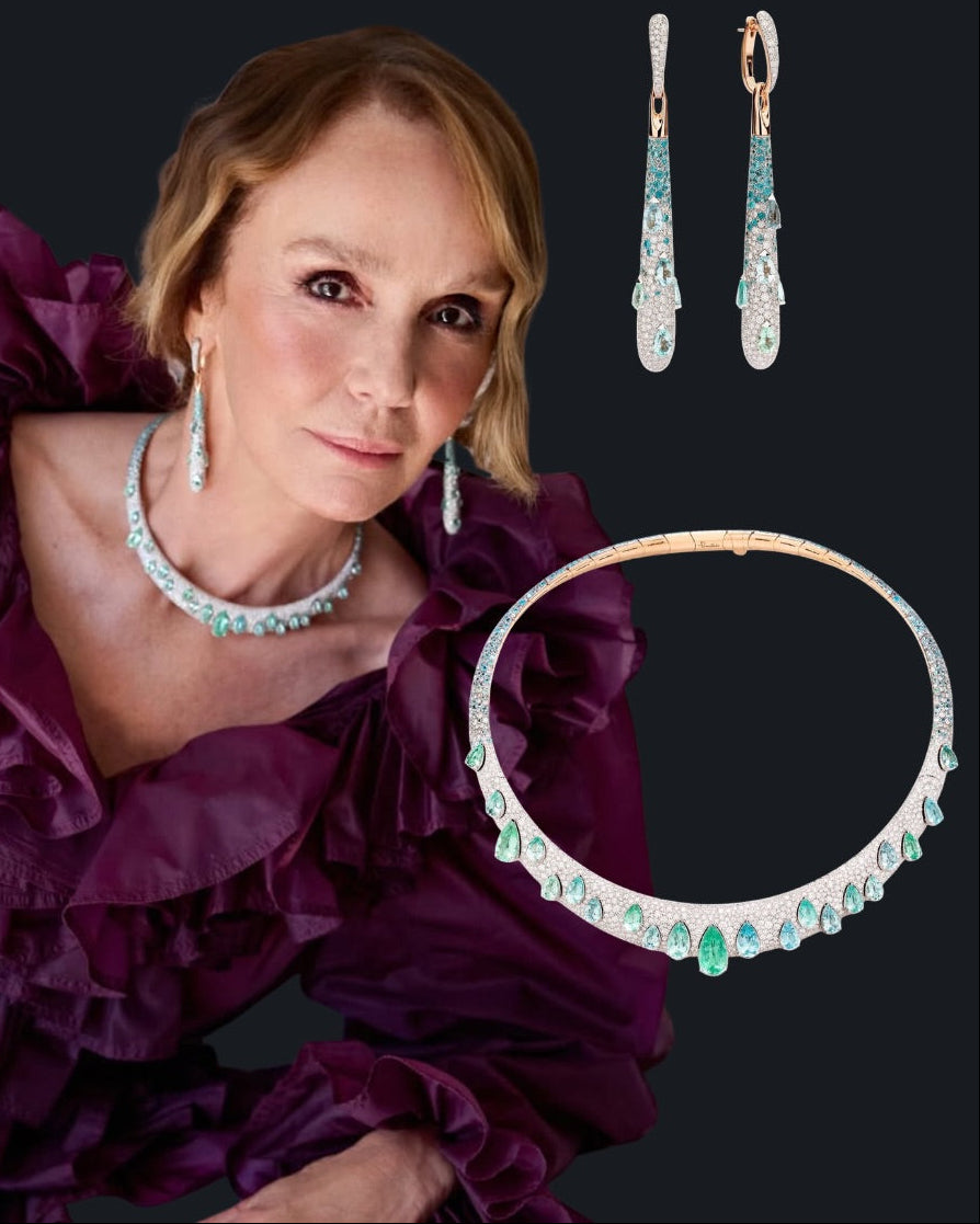 Aqua Diamond Drop Earrings