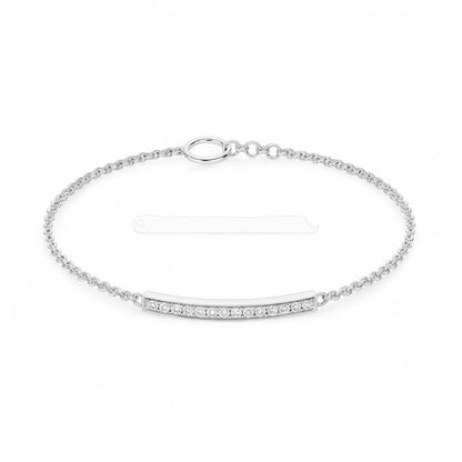 Sleek Gold Chain Bracelet with Diamond Bar