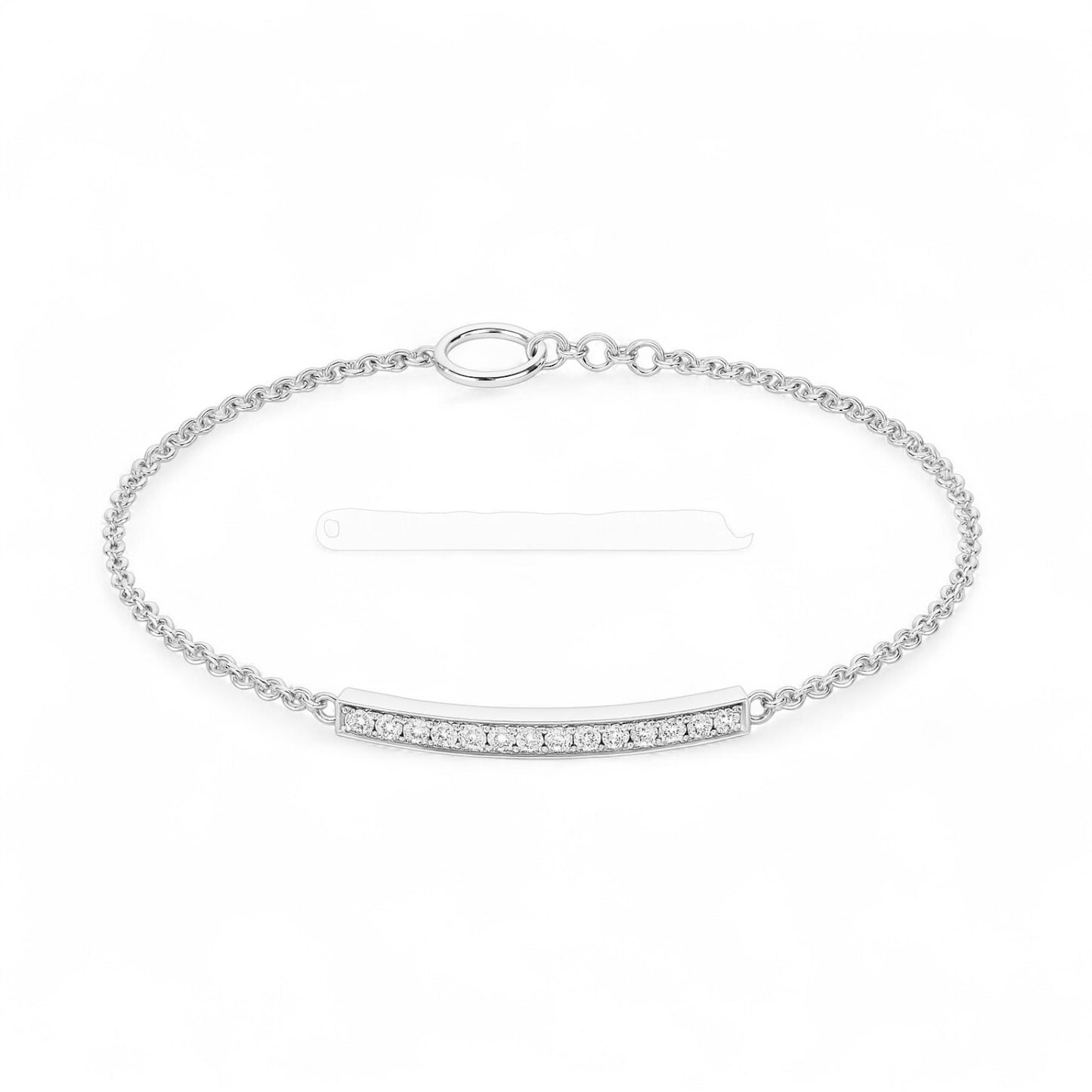 Diamond Bar Chain Bracelet