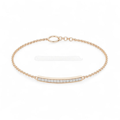 Diamond Bar Chain Bracelet