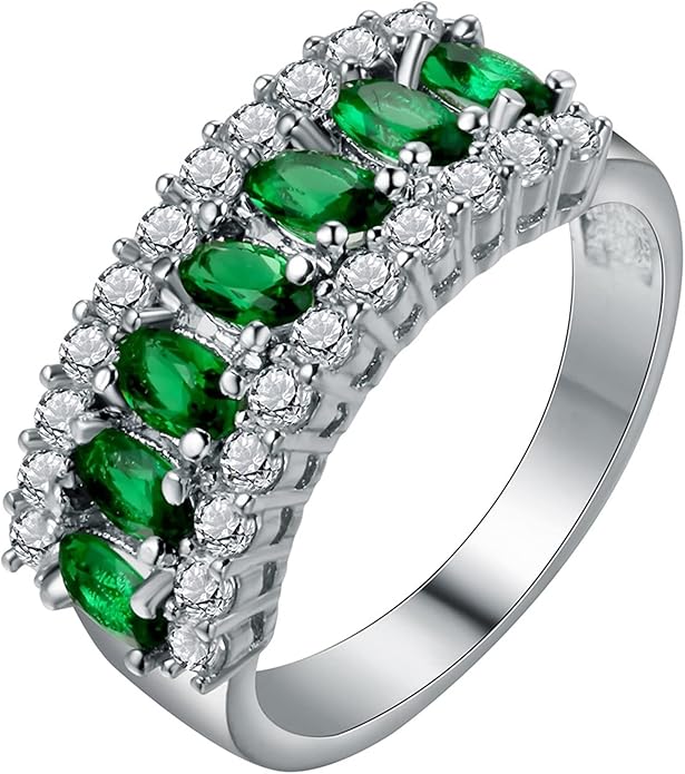Emerald Cut and Diamond Statement Ring