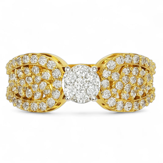 Diamond Cluster Infinity Style Cocktail Ring