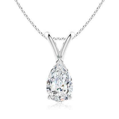 Pear Solitaire Pendant