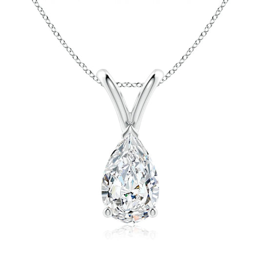 Pear Solitaire Pendant